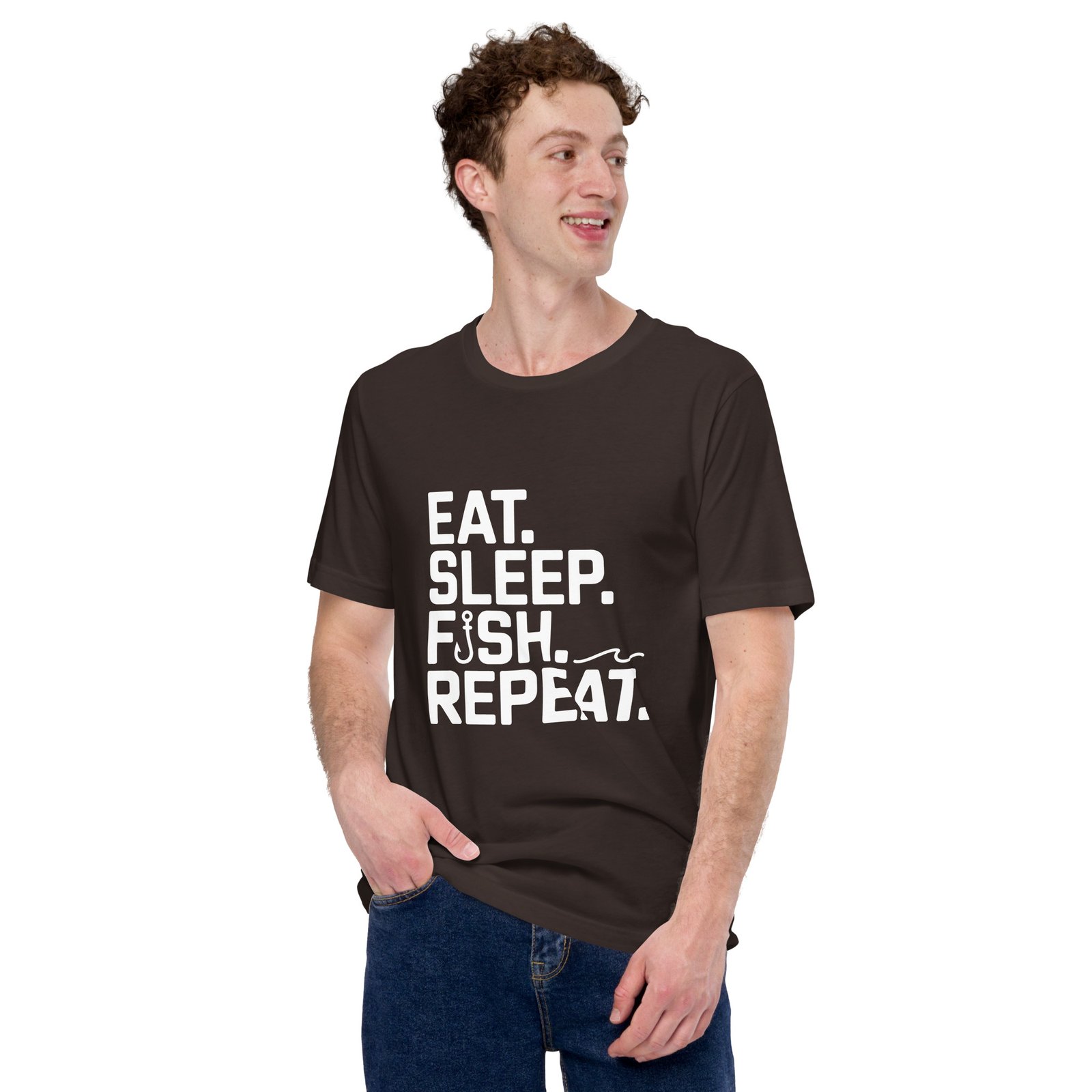 Eat. Sleep. Fish. Repeat. t-shirt - Image 4