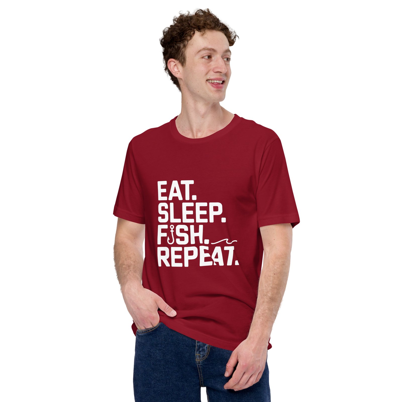 Eat. Sleep. Fish. Repeat. t-shirt - Image 3