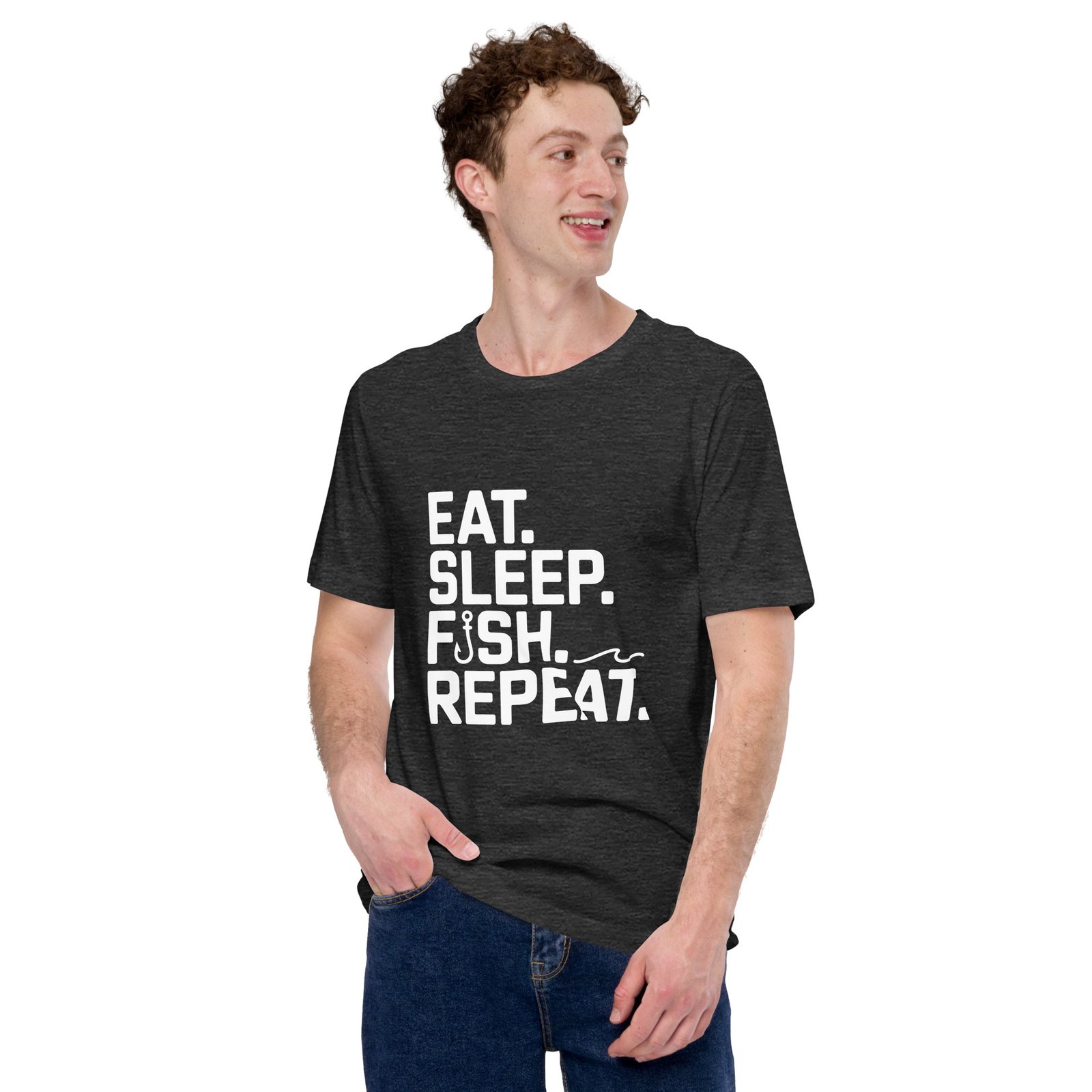 Eat. Sleep. Fish. Repeat. t-shirt - Image 8