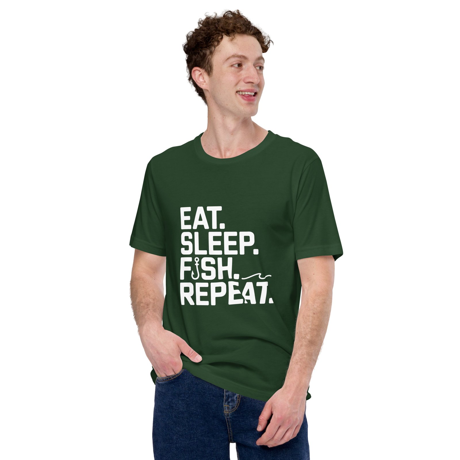 Eat. Sleep. Fish. Repeat. t-shirt - Image 6