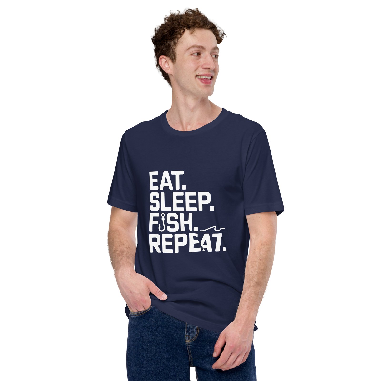 Eat. Sleep. Fish. Repeat. t-shirt - Image 2